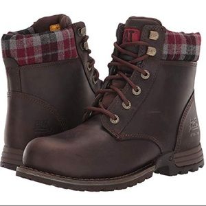 Caterpillar Kenzie Brown Steel Toe Leather Boots